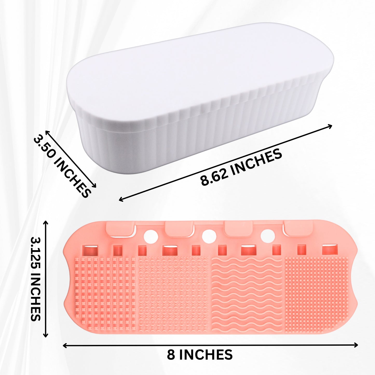 Makeup Brush Cleaner & Organizer – 3-in-1 Brush Cleaning Mat, Drying Rack & Cosmetic Brush Cleaner Pad for Makeup Brushes, Beauty Blenders, and Sponges
