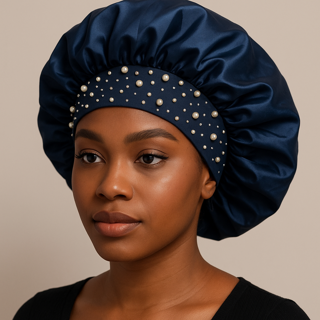 SIlk Bonnet Silk Hair Bonnet for Sleeping, Sleep Bonnets for Women Large Wide Soft Band Sleep Cap for Curly Hair Braids