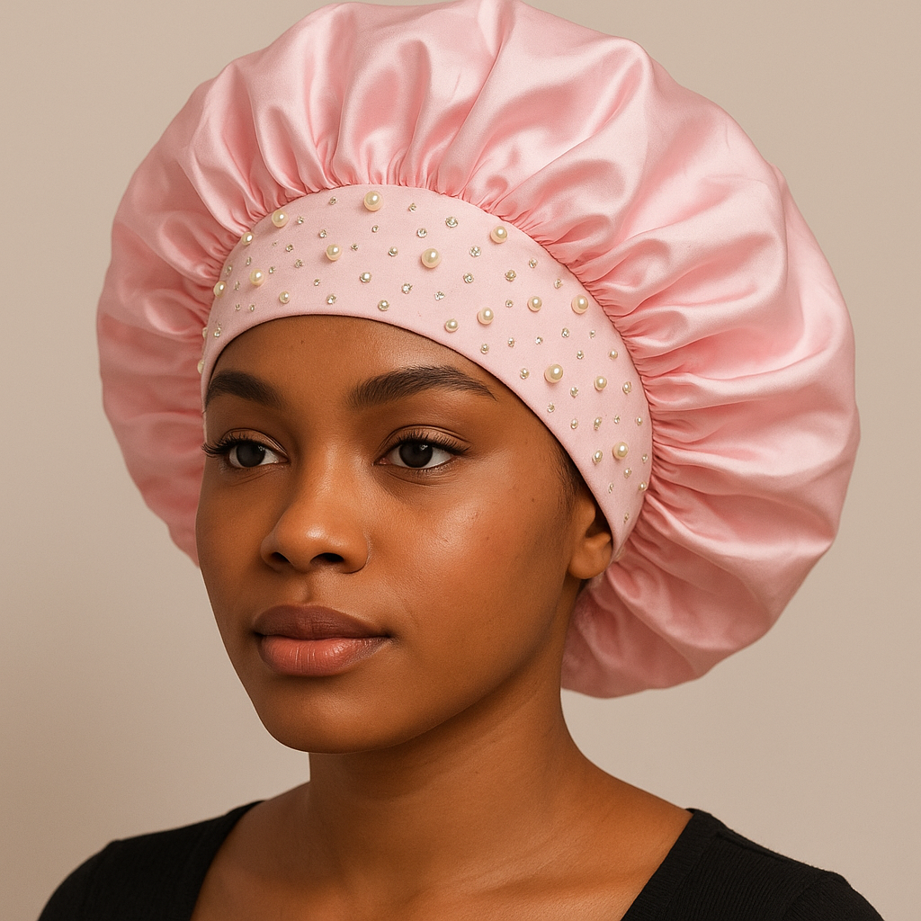 SIlk Bonnet Silk Hair Bonnet for Sleeping, Sleep Bonnets for Women Large Wide Soft Band Sleep Cap for Curly Hair Braids