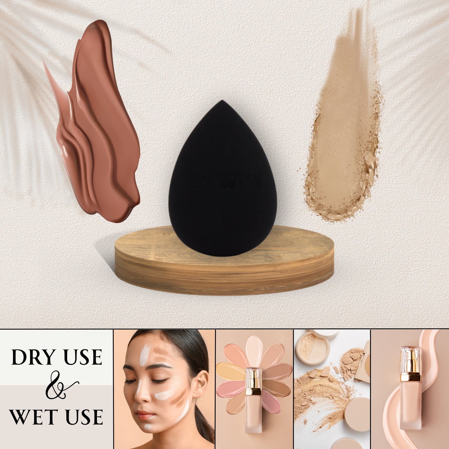 2 Orchids Beauty Blender Sponge – Latex-Free Makeup Sponge for Foundation, Blending & Application