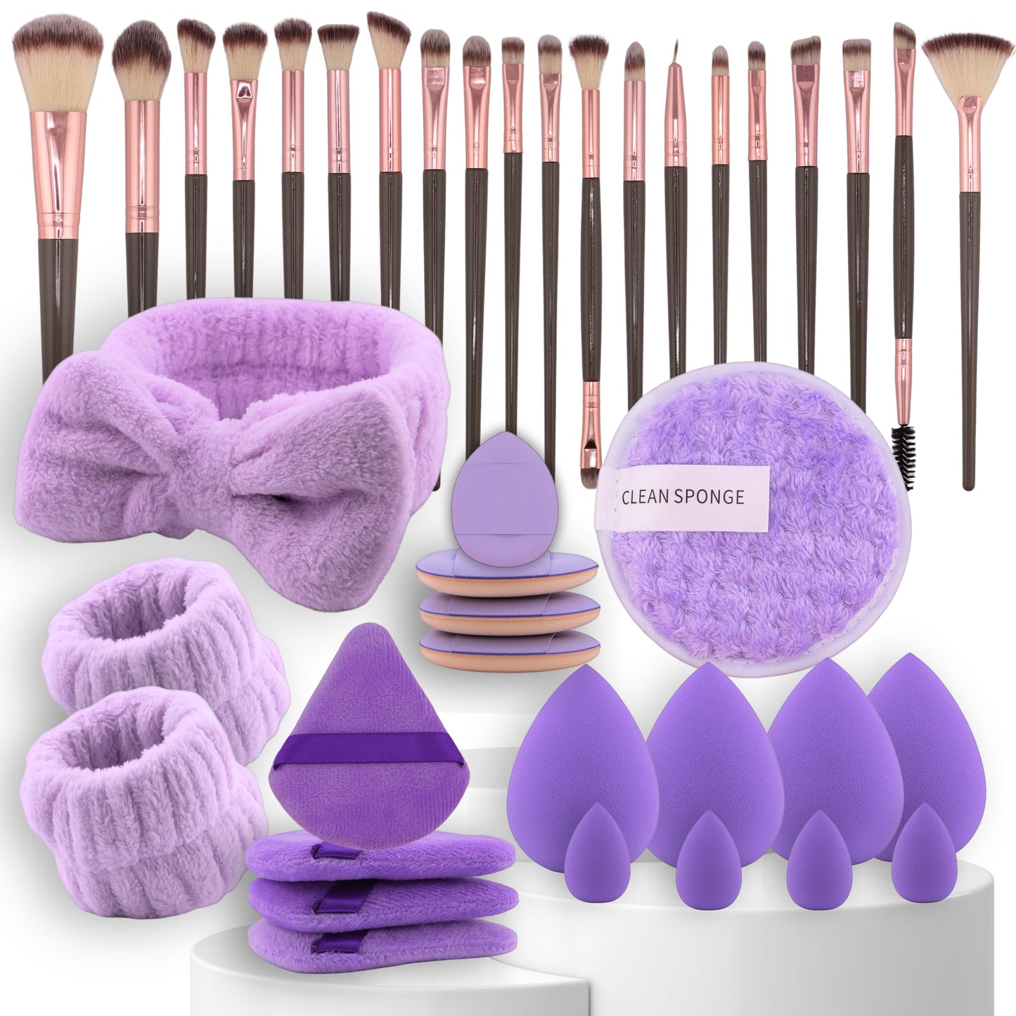 Makeup Brush Set – 40PCS Professional Makeup Brushes Set with Makeup Sponge & Powder Puffs, Premium Make Up Brush Set