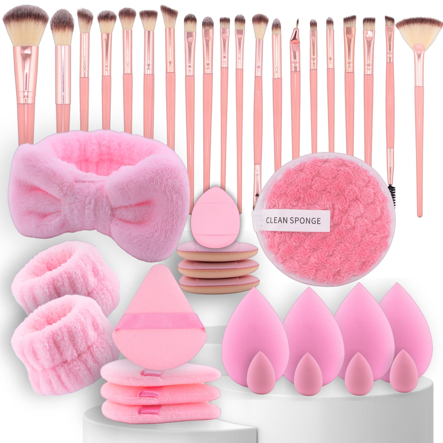 Makeup Brush Set – 40PCS Professional Makeup Brushes Set with Makeup Sponge & Powder Puffs, Premium Make Up Brush Set