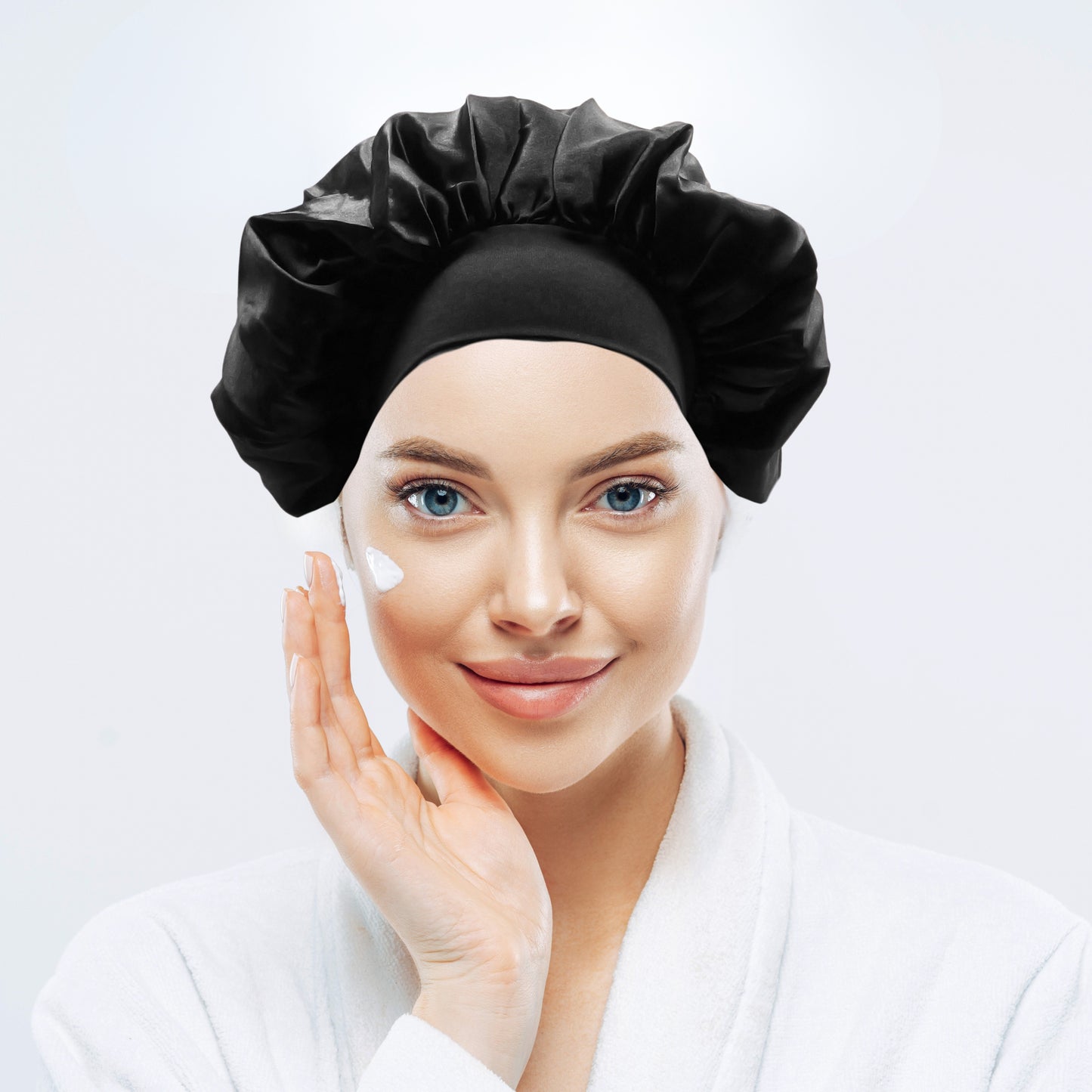 Satin Bonnet Silk Hair Bonnet for Sleeping, Sleep Bonnets for Women Large Wide Soft Band Sleep Cap for Curly Hair Braids