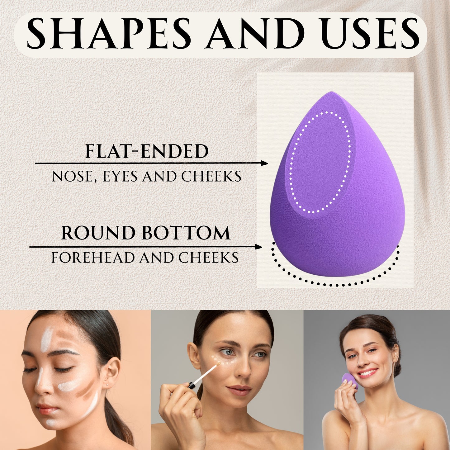 2 Orchids Beauty Blender Sponge – Latex-Free Makeup Sponge for Foundation, Blending & Application