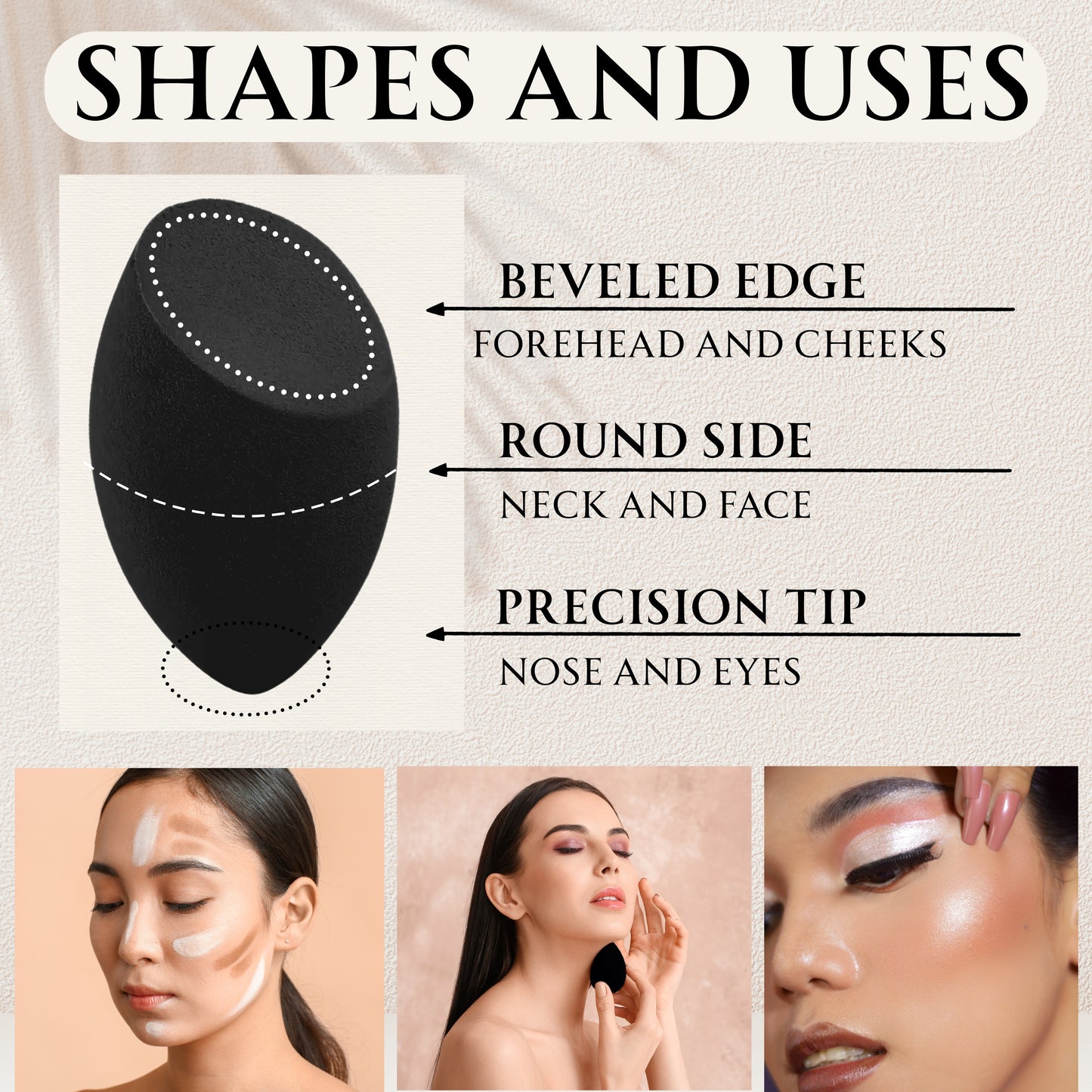 2 Orchids Beauty Blender Sponge – Latex-Free Makeup Sponge for Foundation, Blending & Application