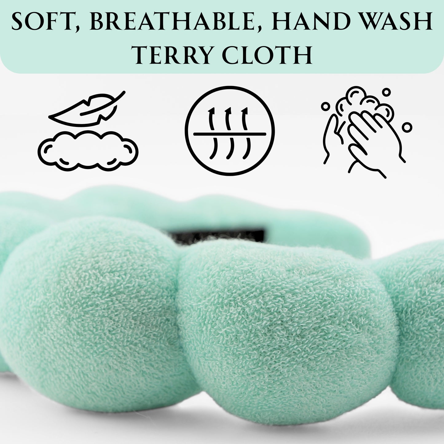 2 Orchids Skincare Headband – Terry Cloth Hair Band for Face Washing & Makeup for Women