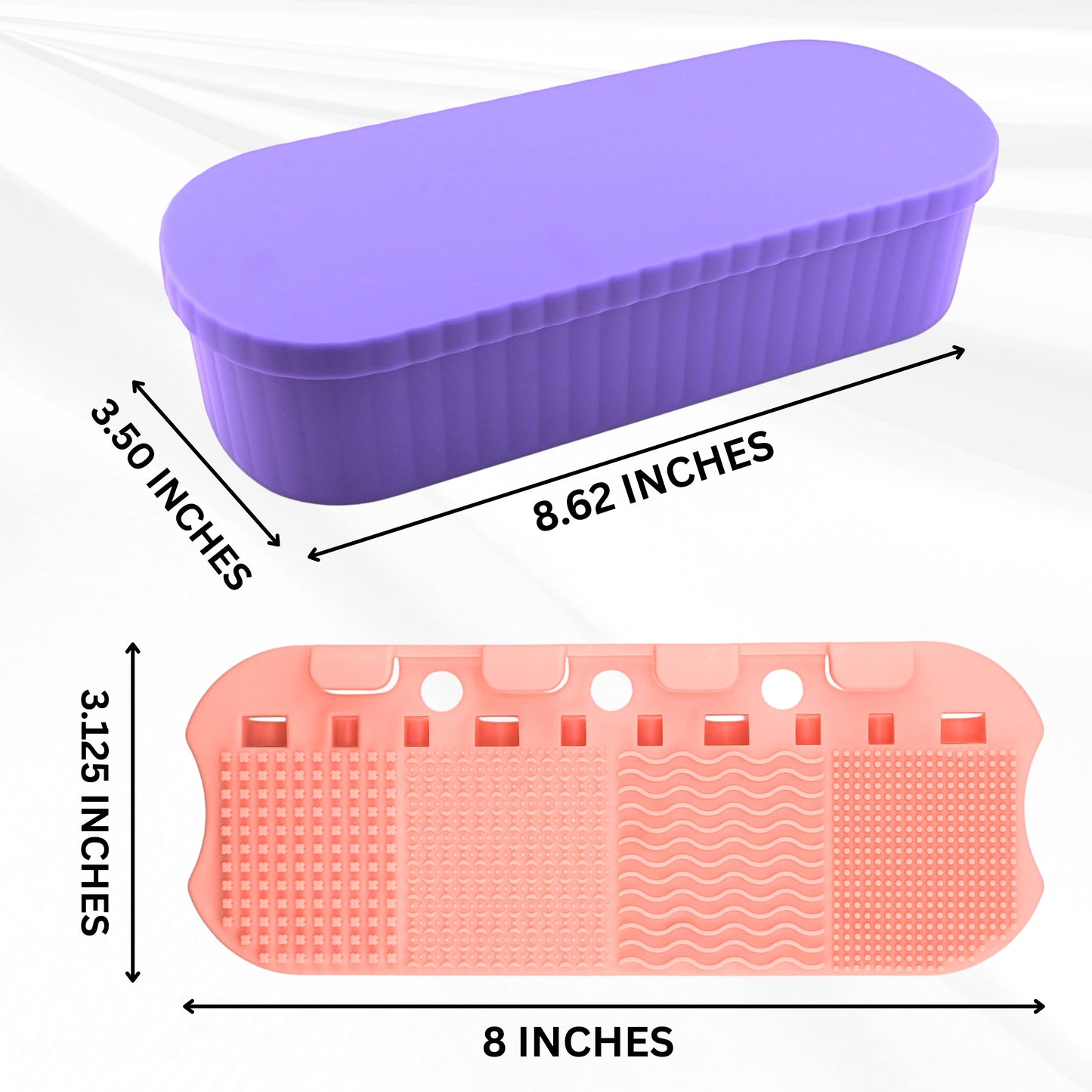 Makeup Brush Cleaner & Organizer – 3-in-1 Brush Cleaning Mat, Drying Rack & Cosmetic Brush Cleaner Pad for Makeup Brushes, Beauty Blenders, and Sponges