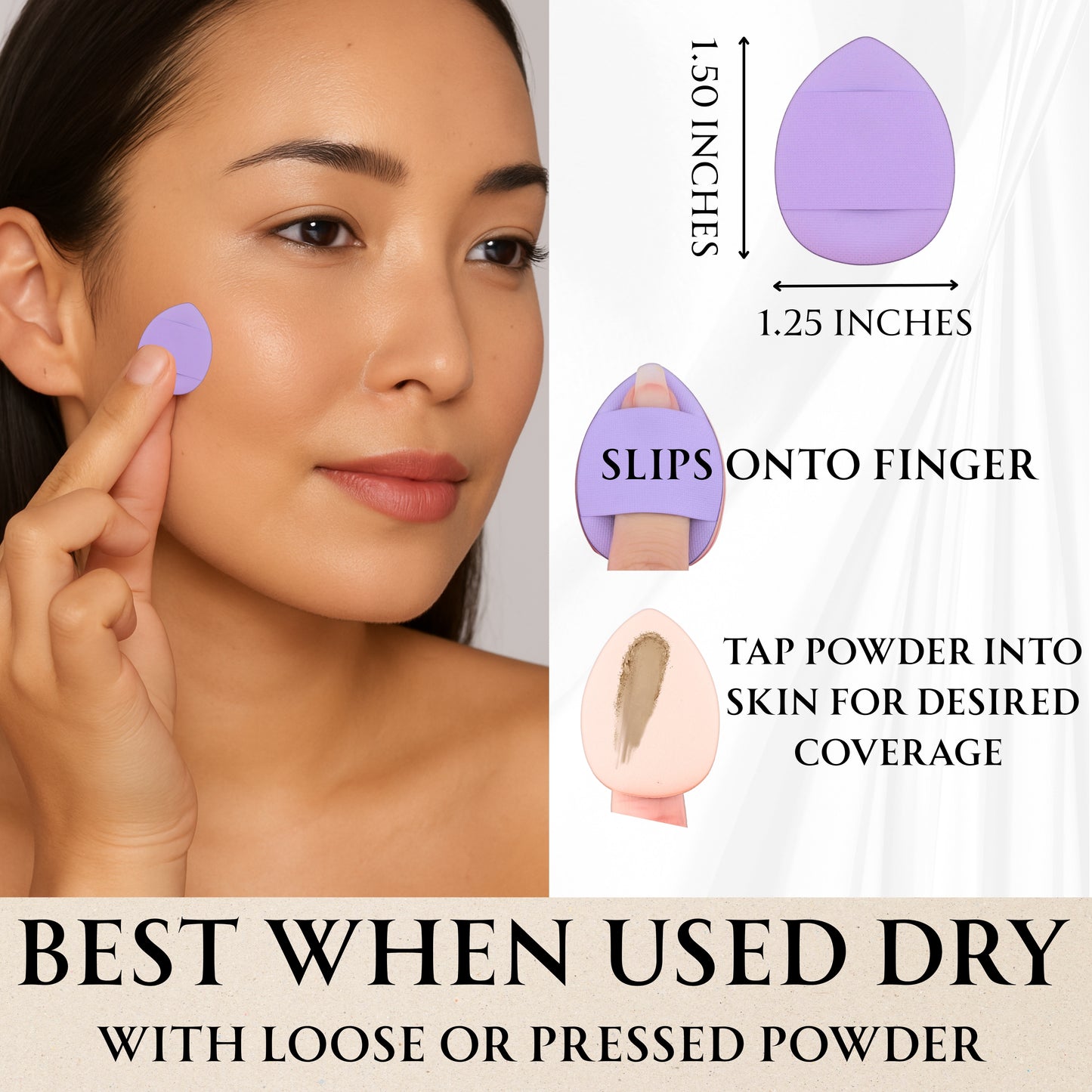 Makeup Sponge Set – Beauty Blender Pack with Powder Puff, Mini Makeup Sponges, Triangle Puffs, Soft Make Up Blender for Liquid, Powder & Foundation