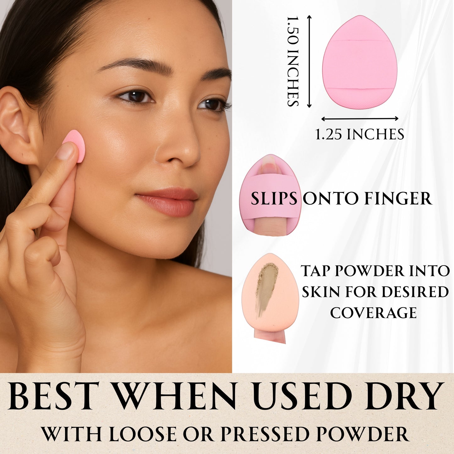 Makeup Sponge Set – Beauty Blender Pack with Powder Puff, Mini Makeup Sponges, Triangle Puffs, Soft Make Up Blender for Liquid, Powder & Foundation