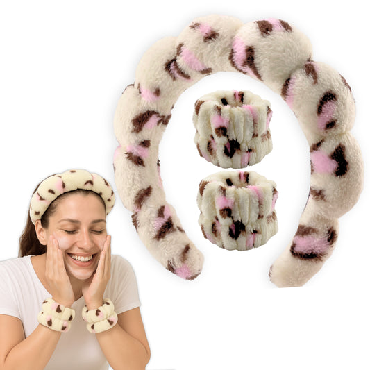 Leopard Print Headband/Cuff Sets