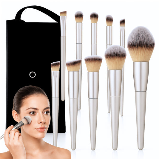 10-Piece Makeup Brush Set With Case