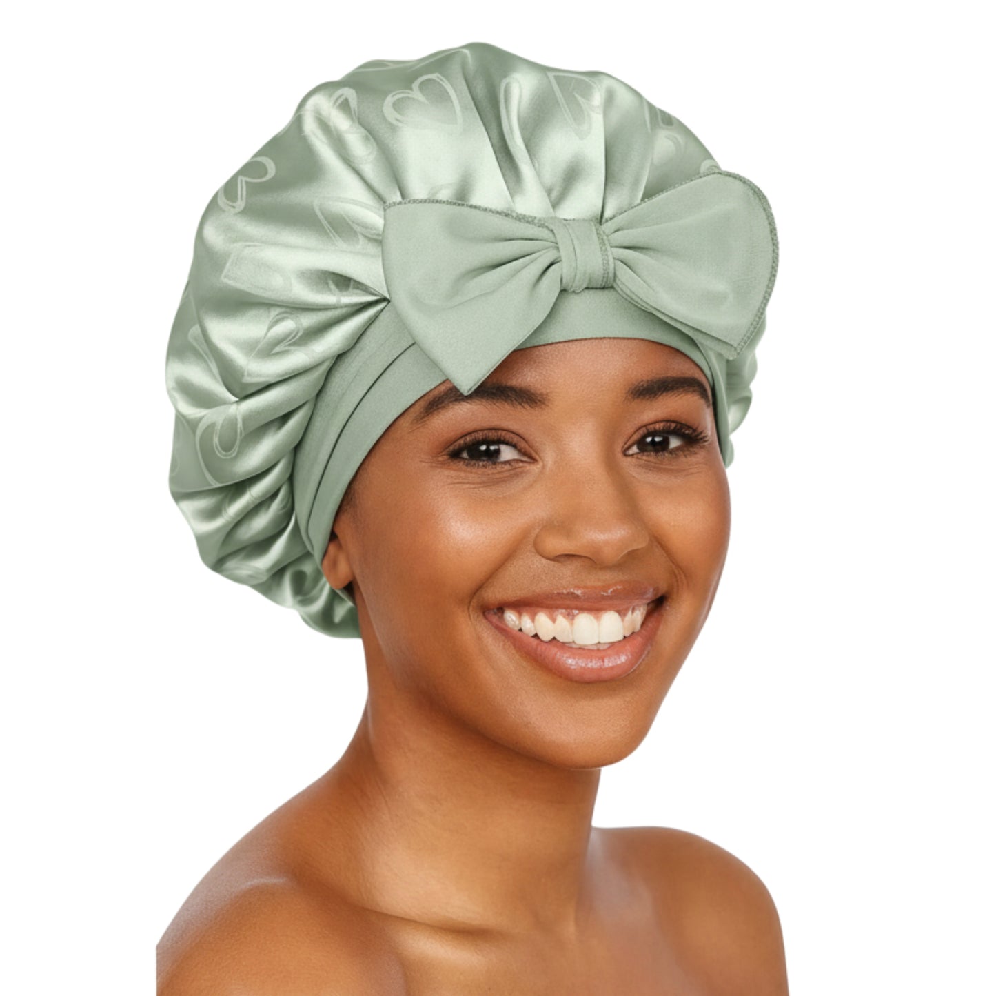 Large Satin Tie Bonnets