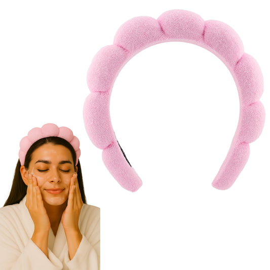 2 Orchids Skincare Headband – Soft Terry Cloth Hairband for Face Wash, Spa & Makeup Use
