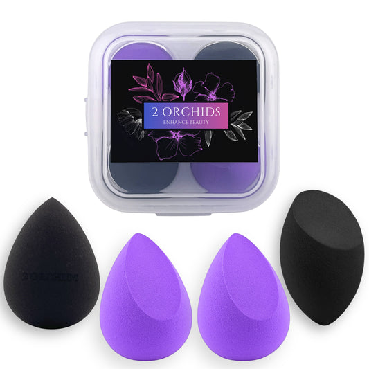 2 Orchids Beauty Blender Sponge – Latex-Free Makeup Sponge for Foundation, Blending & Application