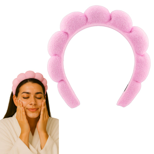2 Orchids Skincare Headband – Soft Terry Cloth Hairband for Face Wash, Spa & Makeup Use