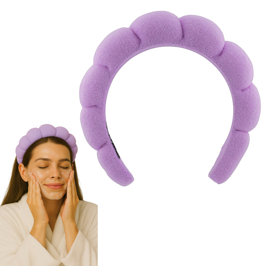 2 Orchids Skincare Headband – Soft Terry Cloth Hairband for Face Wash, Spa & Makeup Use