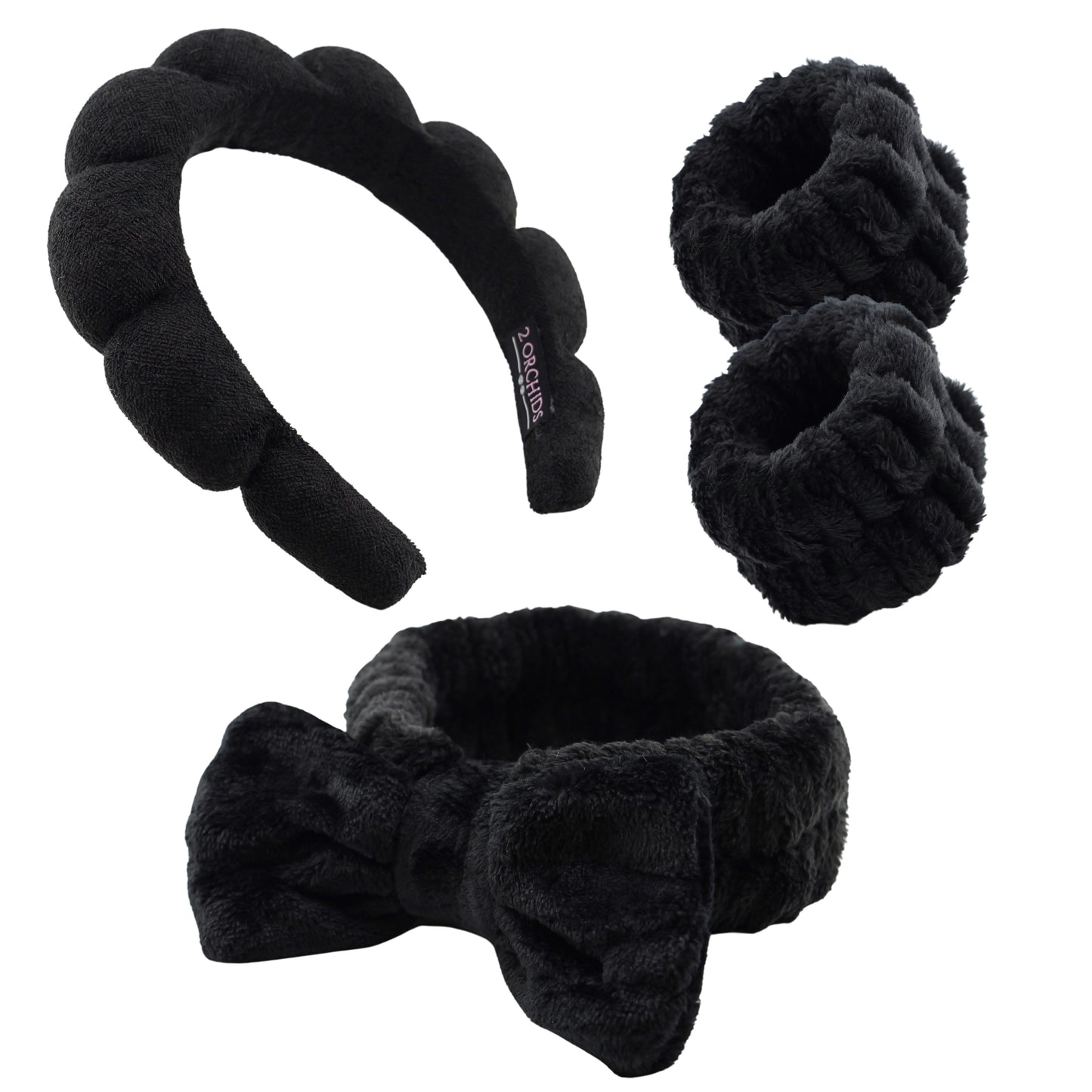Spa Headband and Wristband Set for Women – Face Wash Headband for Skincare, Makeup, Facial Mask – Cute Hair Band Gift for Teen Girls & Women Selfcare