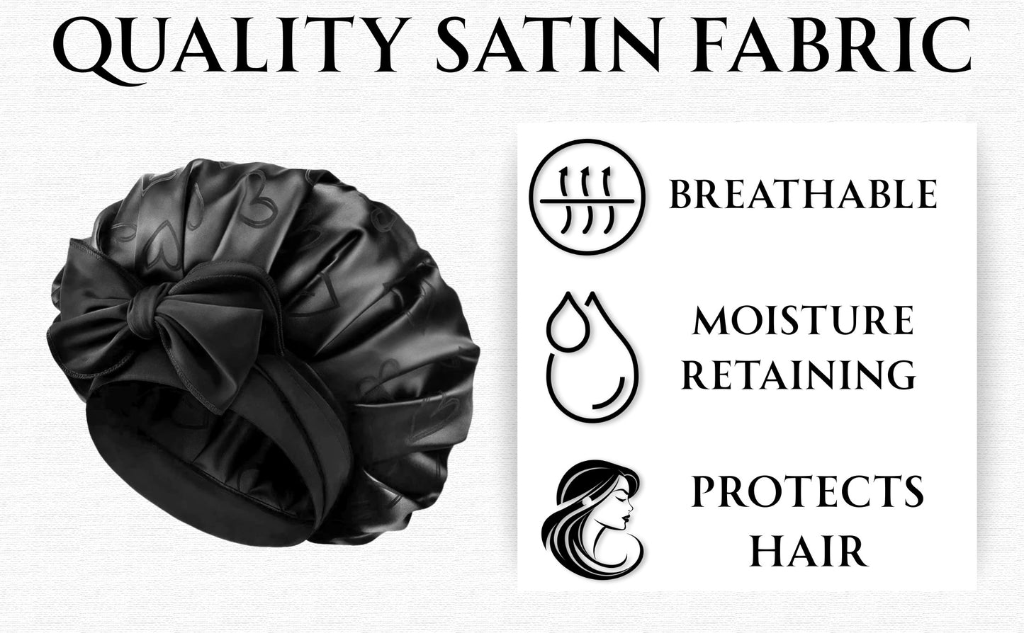 Large Satin Tie Bonnets